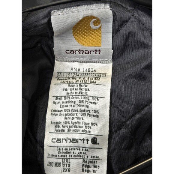 Carhartt J280 MOS Jacket Mens 2XLarge Hooded Full Zip Workwear Grunge Make offer - Picture 10 of 10